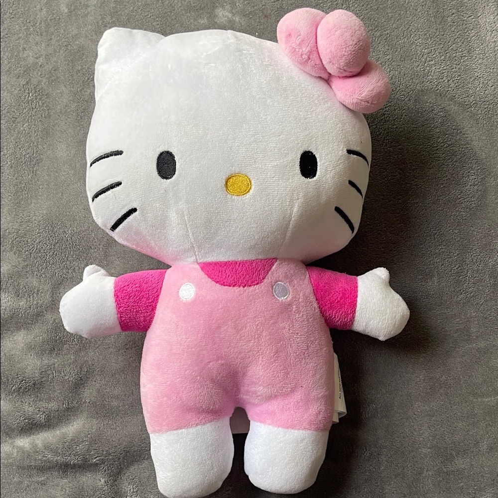 Hello Kitty Pink & White Plush Doll with Pink Bow